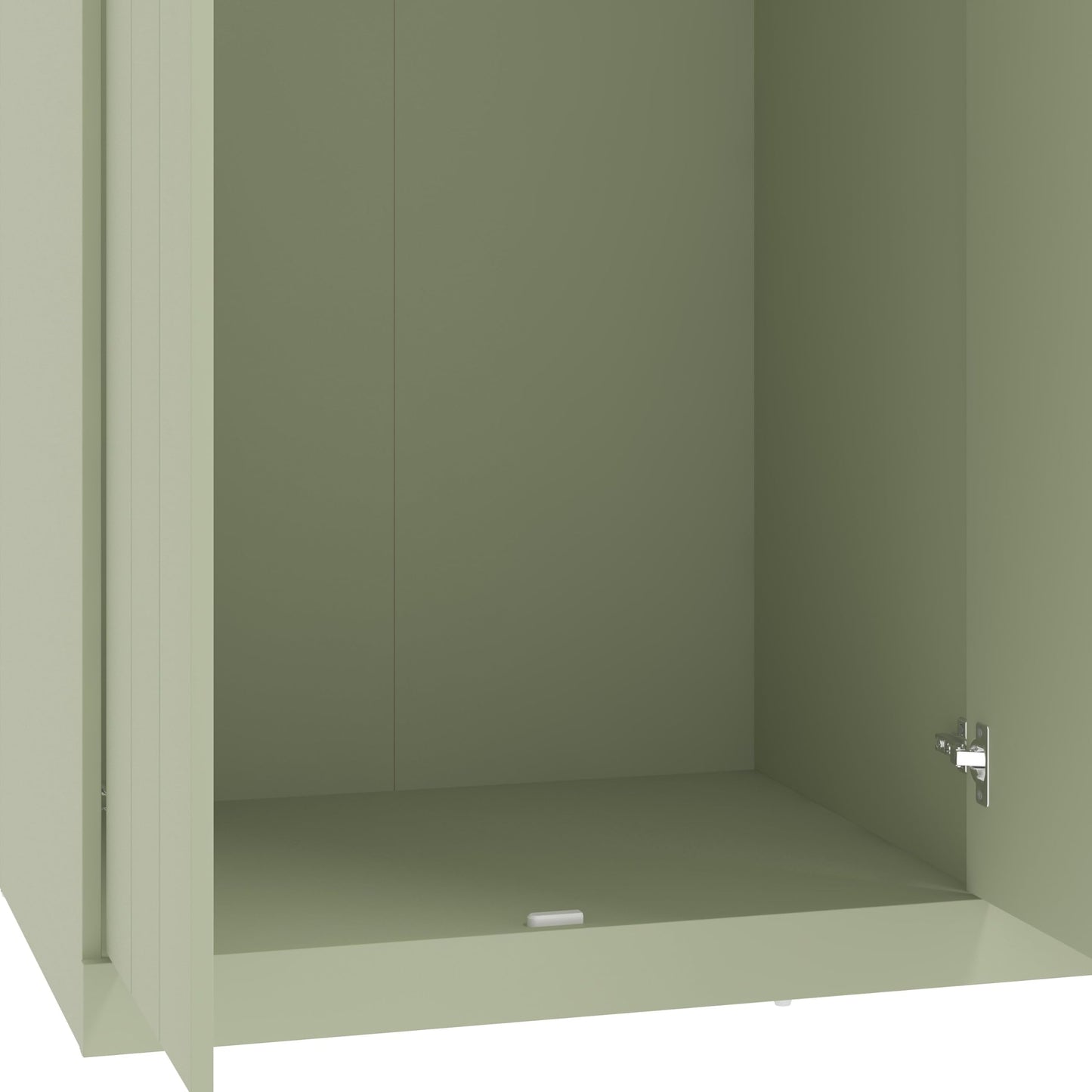 Galano Allington 3 Door Wardrobe with Mirror - Stylish & Sturdy Wardrobe - Bedrrom Furniture with Hanging Rail Storage (Light Green)