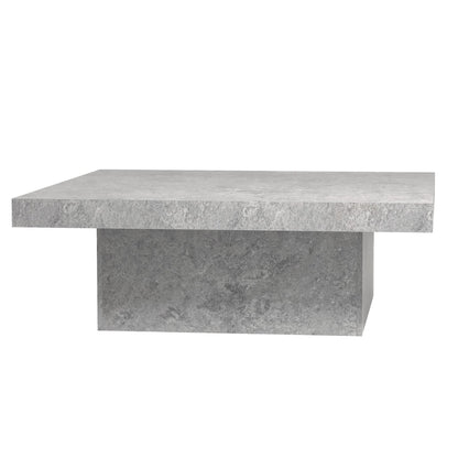 Galano Carmelo Coffee Table, Modern Industrial Top Coffee Table, Square Center Table for Living Room, Office, Balcony, 35.43" D x 35.43" W x 12.28" H, Concrete Cool Grey