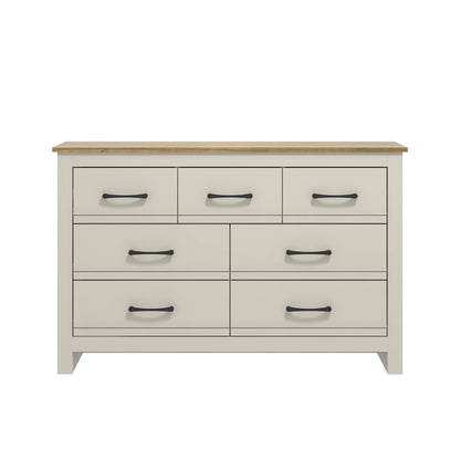 Galano Limestone 3+4 Drawer Chest - Chest of Drawer for Bedroom - Closet Organizers and Storage Cabinet for Hallway, Entryway (White)