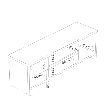 Galano Mollison 2 Door TV Unit, Entertainment Centre for up to 60 inch TV, TV Stand Cabinet for Living Room, Large Storage (Royal Walnut)