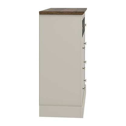 Galano Sufly 4 Drawer Chest - Chest of Drawers with Storage as Bedroom Furniture - Closet Organizers and Storage Cabinet for Hallway, Entryway - Ivory/Oak