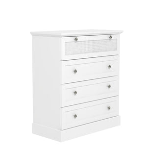 Galano Catalina 4 Drawer Chest - Rattan Tall Drawer Chest with Storage for Bedroom - Chest of Drawers for Clothes - Organizers and Storage Cabinet for Hallway - Entryway or Living Room