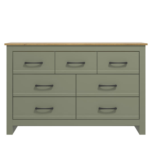 Galano Limestone 3+4 Drawer Chest - Chest of Drawer for Bedroom - Closet Organizers and Storage Cabinet for Hallway, Entryway (Dark Green)