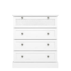 Galano Catalina 4 Drawer Chest - Rattan Tall Drawer Chest with Storage for Bedroom - Chest of Drawers for Clothes - Organizers and Storage Cabinet for Hallway - Entryway or Living Room