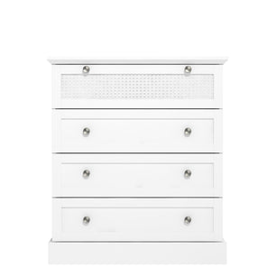 Galano Catalina 4 Drawer Chest - Rattan Tall Drawer Chest with Storage for Bedroom - Chest of Drawers for Clothes - Organizers and Storage Cabinet for Hallway - Entryway or Living Room