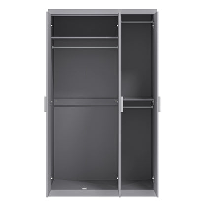 Galano Kimberley Wardrobe - Stylish & Sturdy 3 Door Wardrobe - Bedroom Furniture Unit with Hanging Rail Storage - ‎52.7 x 104.7 x 180.5 cm - Cool Grey