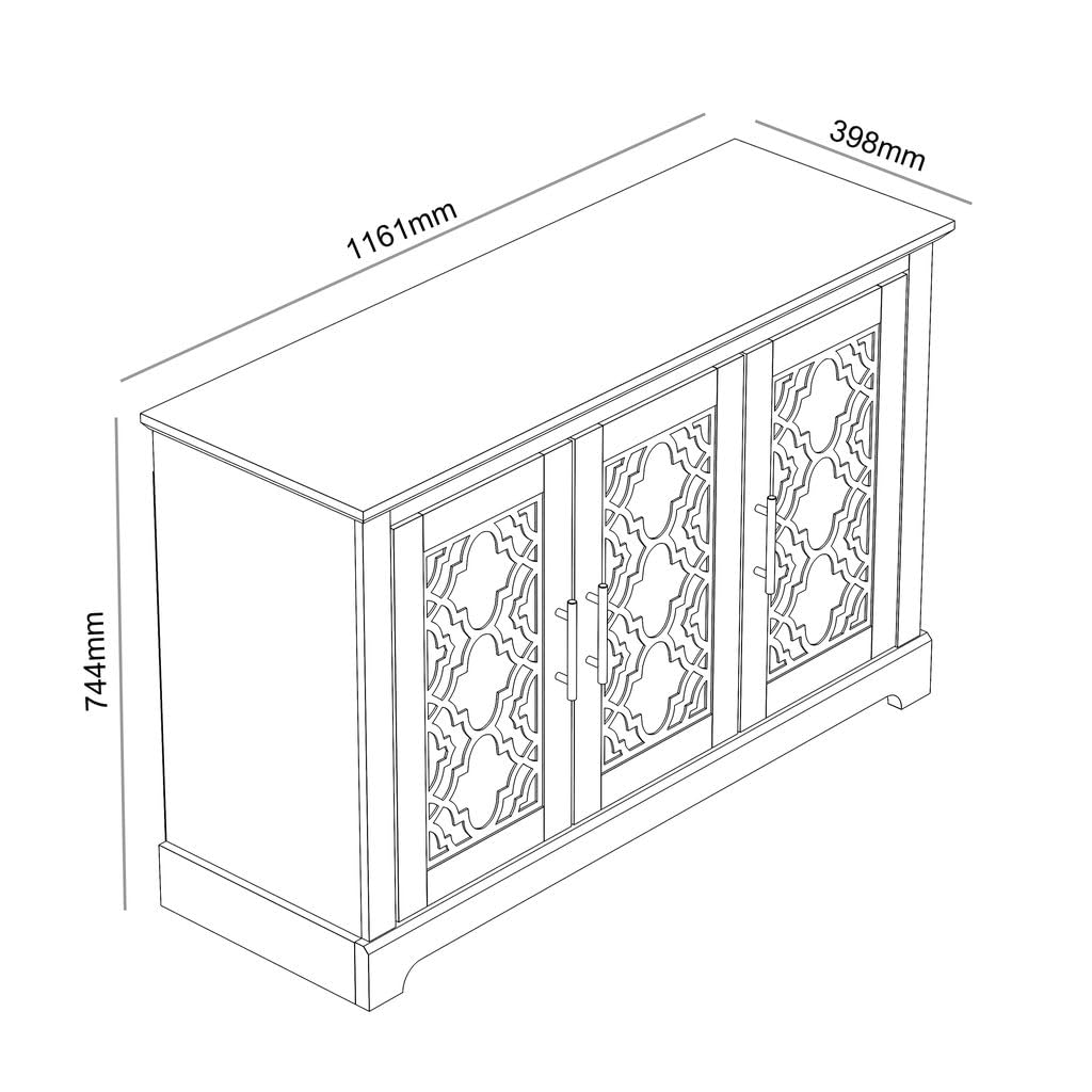 Galano Enfield 2 Door Sideboard, Storage Cabinet and Organizers - Display Cupboard Console - Freestanding Cabinet for Living Room, Entryway, Hallway, Kitchen (Walnut)