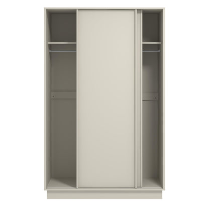 Galano Auron 2 Door Sliding Wardrobe - Space Saving Stylish and Sturdy 2 Door Wardrobe - Bedroom Furniture Unit with Hanging Rail Storage (Light Grey)