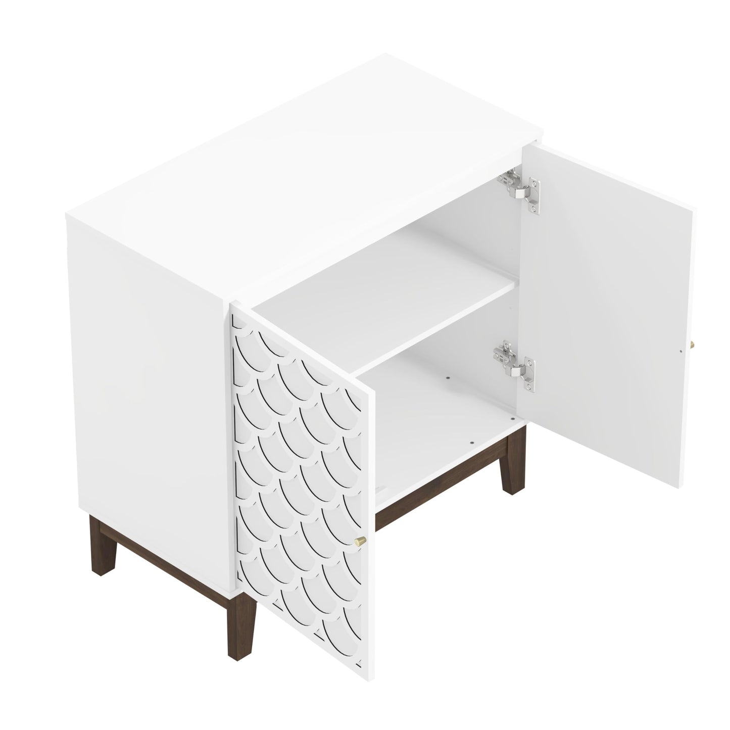 Galano Trafford 2 Door Sideboard - Storage Drawer Cabinet for Living Room, Bedroom, or Kitchen (Trafford, White)