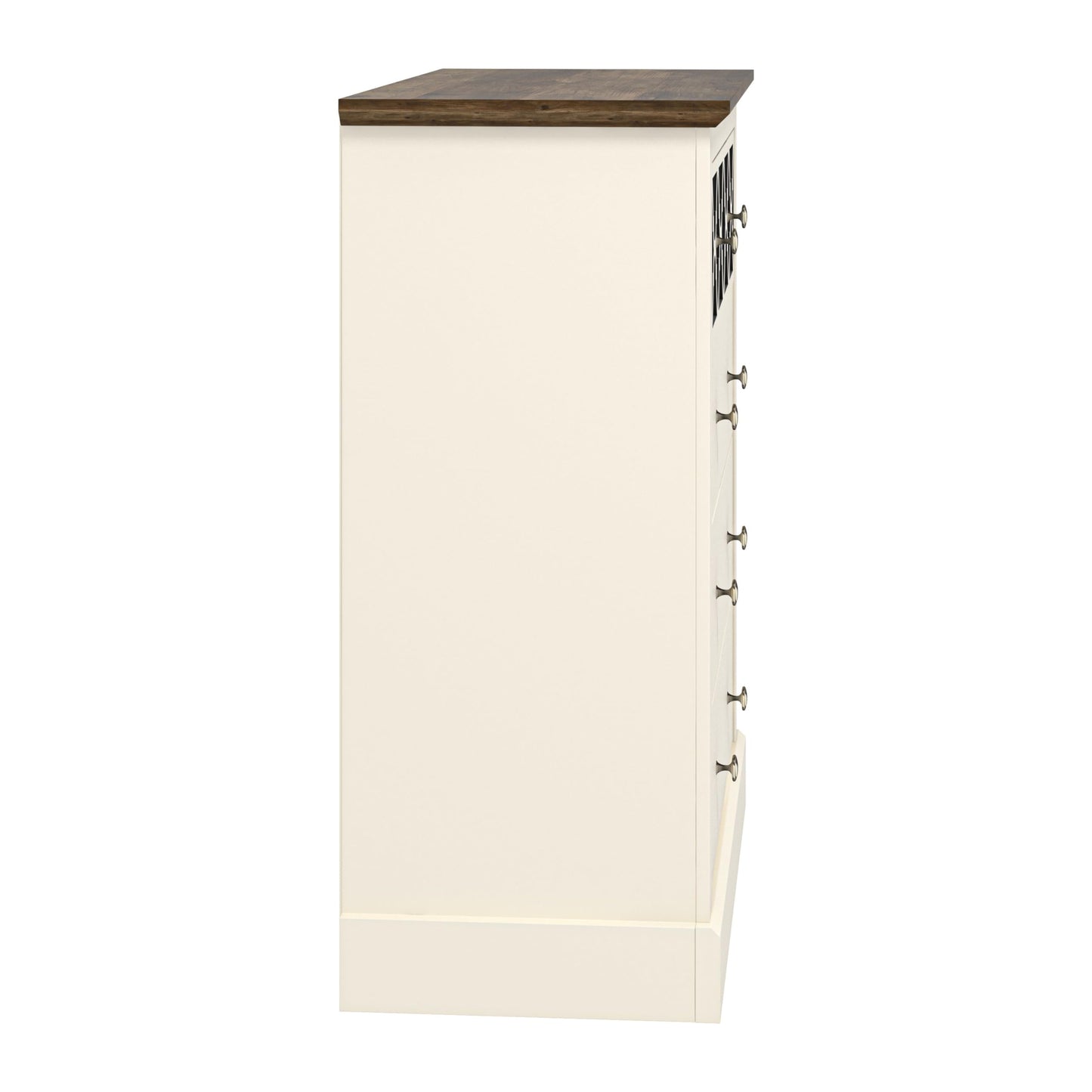 Galano Sufly 4 Drawer Chest - Chest of Drawers with Storage as Bedroom Furniture - Closet Organizers and Storage Cabinet for Hallway, Entryway - Ivory/Oak