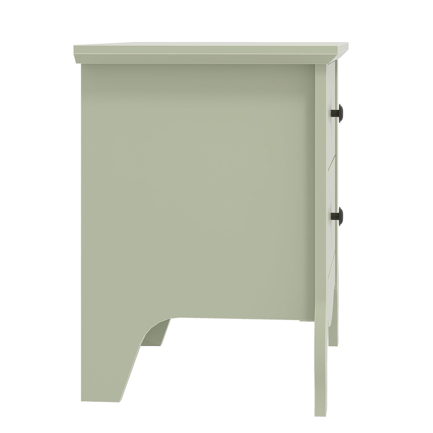 Galano Stella 2 Drawer Bedside - Modern Cabinet Organizers and Storage for Bedroom – Console for Entryway - Hallway or Living Room (Light Green)