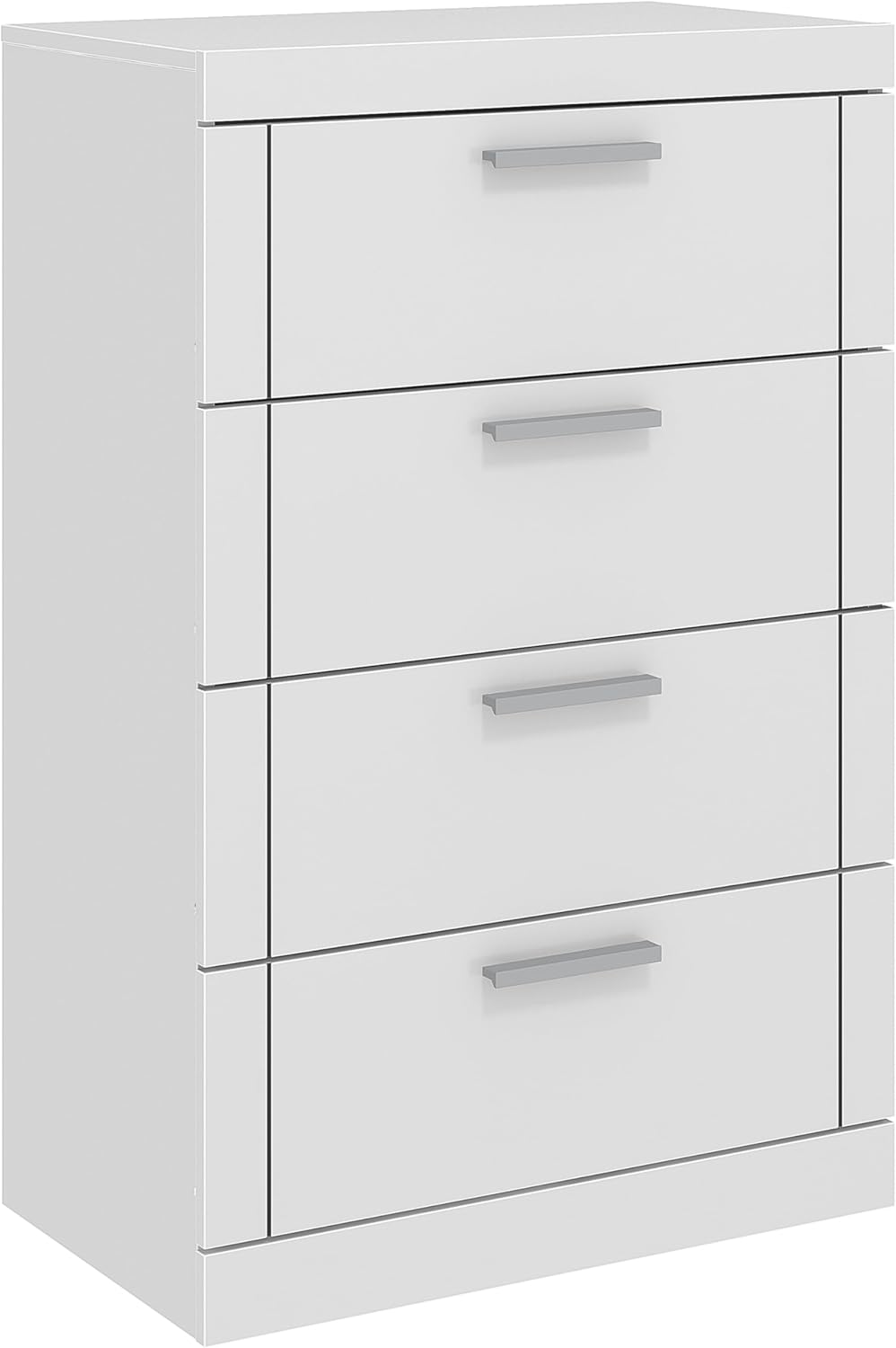 Galano Kimberley 4 Drawer Chest - Tall Drawer Chest with Storage for Bedroom - Chest of Drawers for Clothes - Storage Cabinet for Hallway, Entryway - White