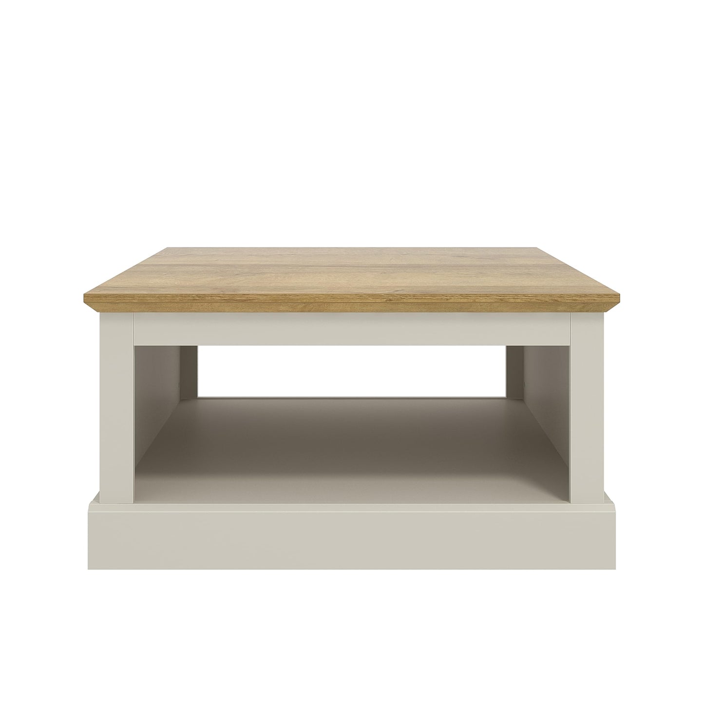 Galano Sufy Square Coffee Table - Engineered Wood Storage Cabinet, Square Living Room Table with Storage - D79 x W79 x H41cm (Light Grey)