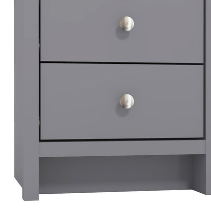 Galano Iris 4 Drawer Chest - Modern Cabinet with 1 Mirrored Drawers - Organizers and Storage for Bedroom – Console for Entryway - Hallway or Living Room - Grey,