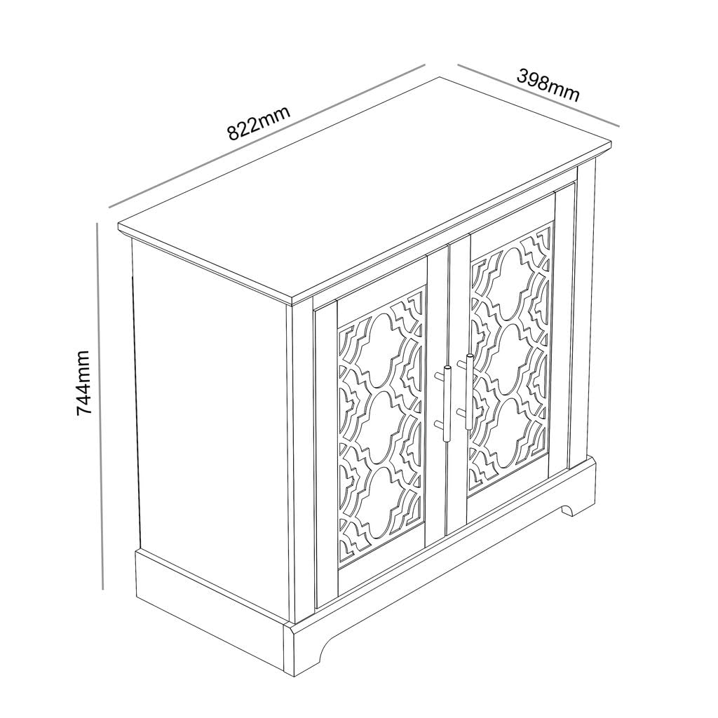 Galano Enfield 2 Door Sideboard, Storage Cabinet and Organizers - Display Cupboard Console - Freestanding Cabinet for Living Room, Entryway, Hallway, Kitchen (Walnut)