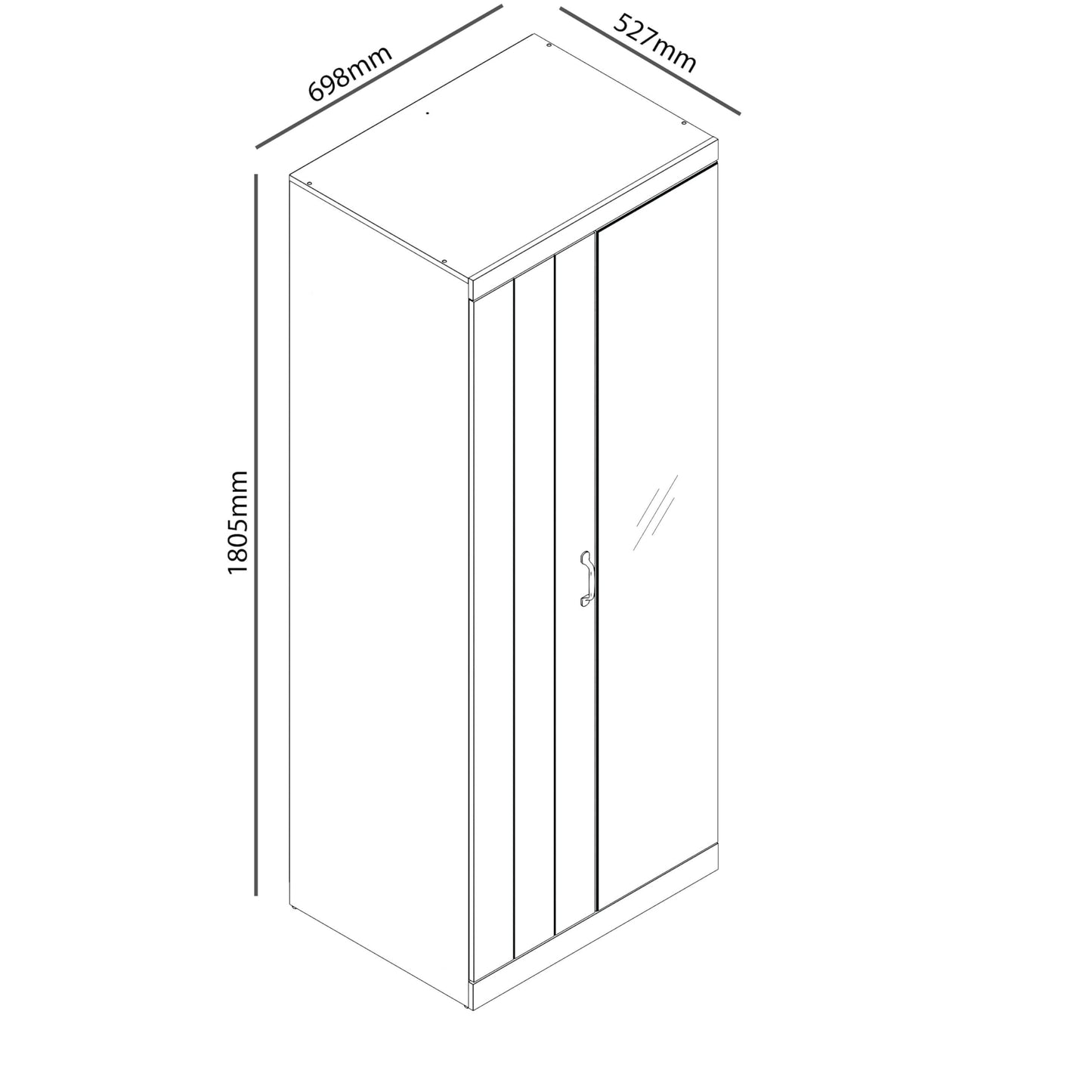 Galano Allington 2 Door Wardrobe with Mirror - Stylish & Sturdy Wardrobe - Bedrrom Furniture with Hanging Rail Storage (Light Green)