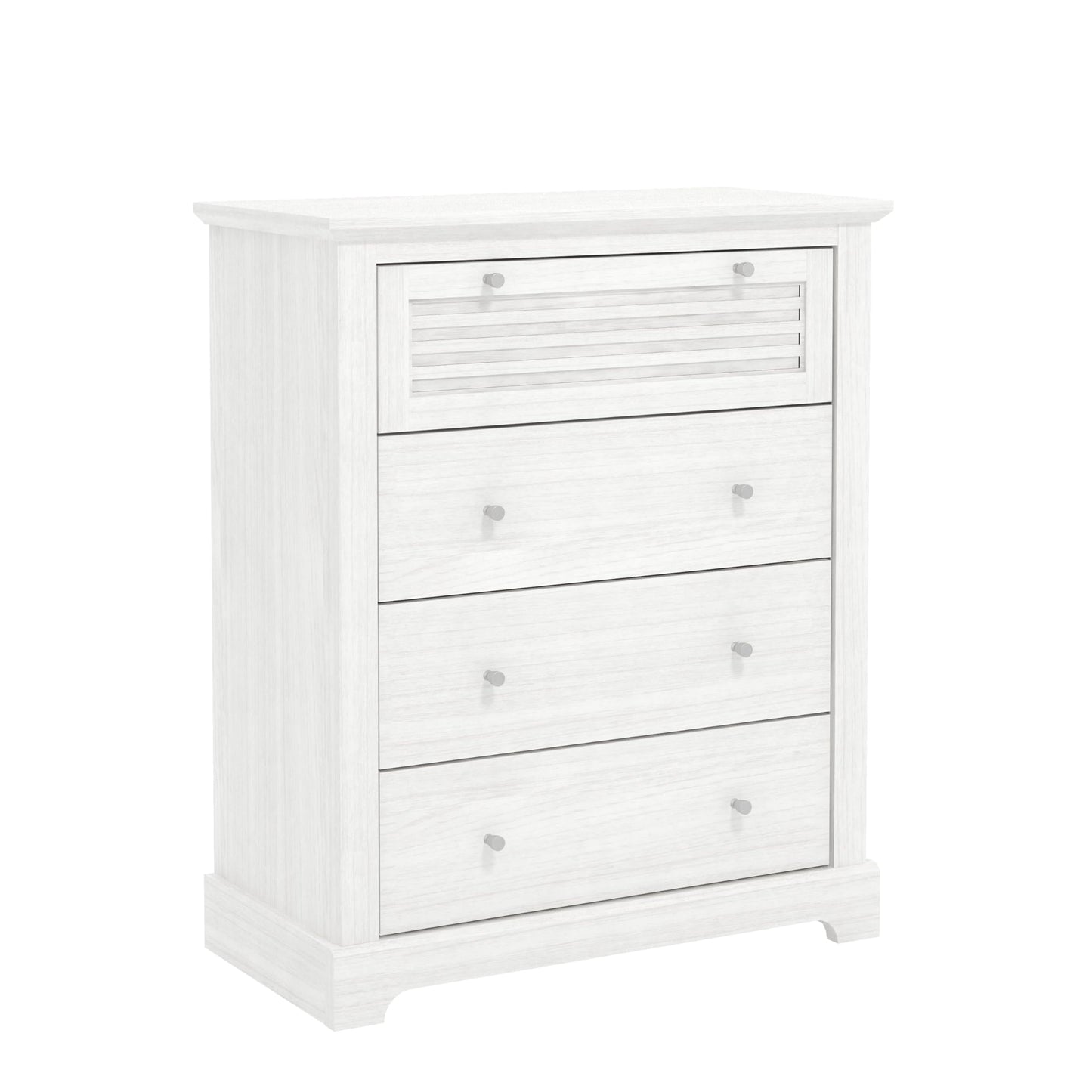 Galano Milan 4 Drawer Chest - Chest of Drawer with Storage for Bedroom - Organizers and Storage Cabinet for Hallway - Entryway or Living Room (Light Grey/Oak)