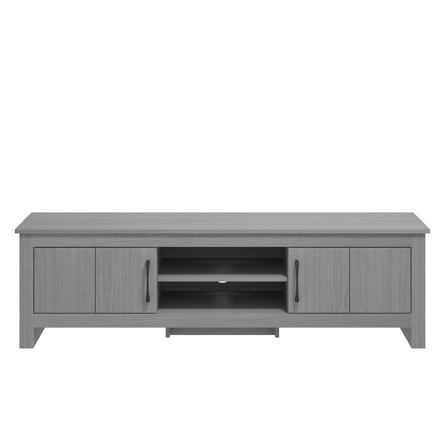 Galano Limestone Wide TV Unit - Entertainment Centre for up to 65" TV - TV Unit with 2 Doors (Dark Grey)