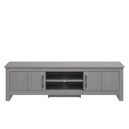 Galano Limestone Wide TV Unit - Entertainment Centre for up to 65" TV - TV Unit with 2 Doors (Dark Grey)