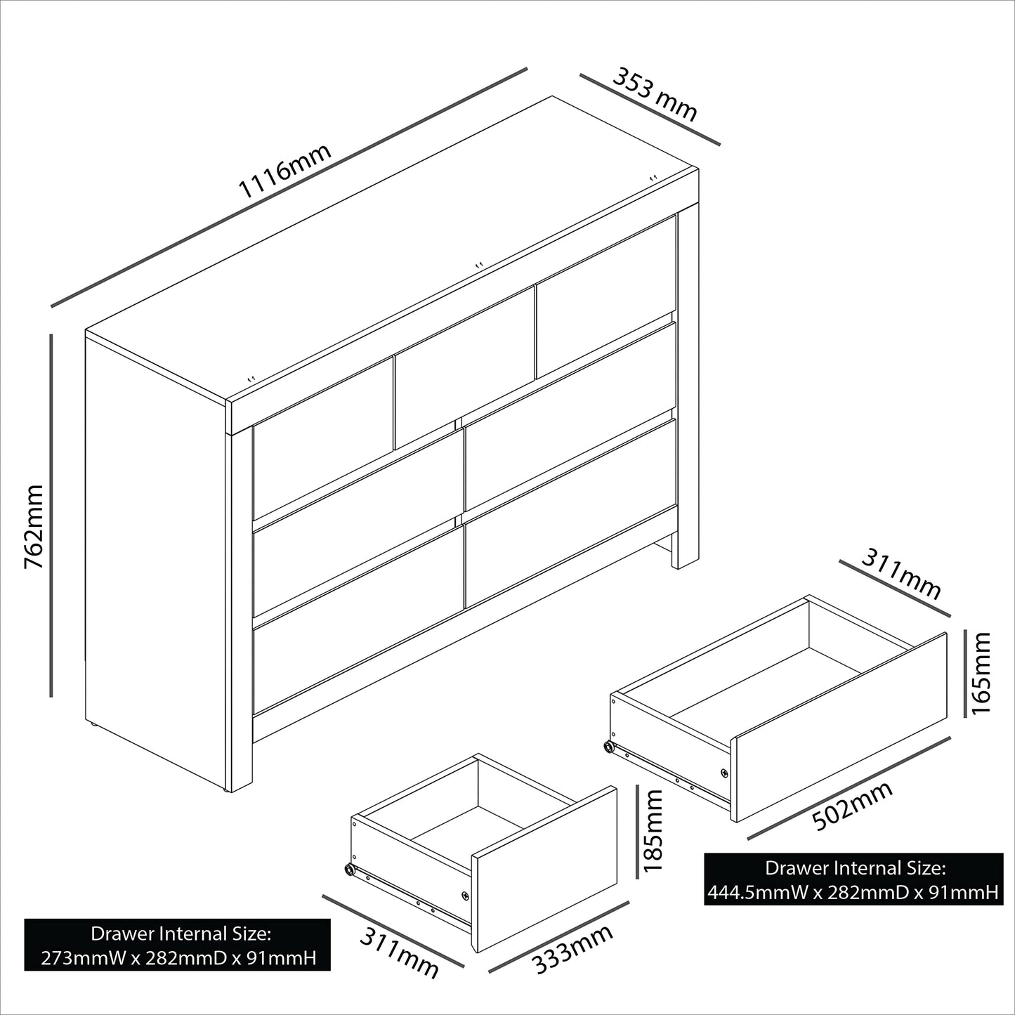 Galano Cubbot Dresser - 4 Drawer Chest – Tall Chest of Drawers for Bedroom - Closet Organizers and Clothes Storage - Chest of Drawers for Bedroom, Living Room, Entryway, Hallway - Dusty Grey Oak