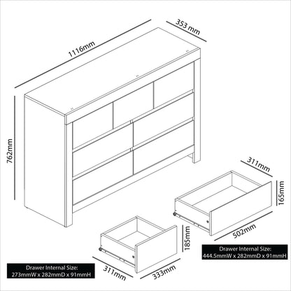 Galano Cubbot Dresser - 4 Drawer Chest – Tall Chest of Drawers for Bedroom - Closet Organizers and Clothes Storage - Chest of Drawers for Bedroom, Living Room, Entryway, Hallway - Dusty Grey Oak