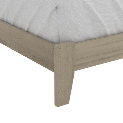 Galano Abby Retro Wood Platform Queen Bed Frame with Headboard, 60'' x 80'' Mattress Foundation with Wood Slat Support, No Box Spring Needed, 64.0" L x 83.6" W x 40.1" H, Oslo Oak