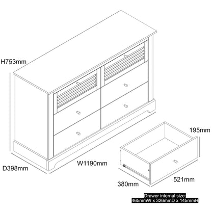 Galano Milan 4 Drawer Chest - Chest of Drawer with Storage for Bedroom - Organizers and Storage Cabinet for Hallway - Entryway or Living Room (Light Grey/Oak)