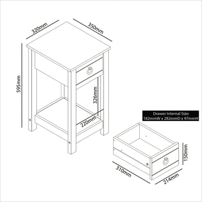 Galano Laurel Bedside Table, Stylish and Slim Side Table, Organizers and Storage Cabinet for Hallway, Entryway or Bedroom (Light Green)