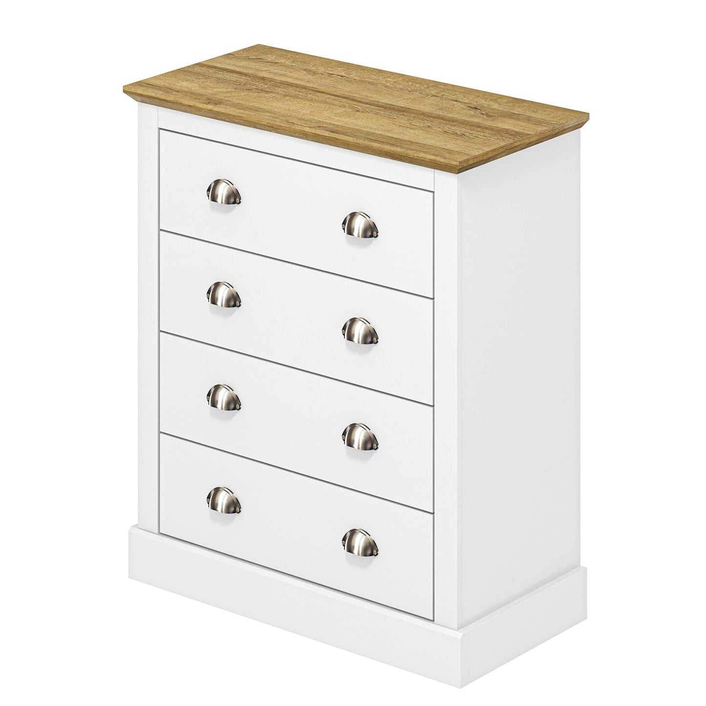 Galano Sufy 4 Drawer Chest - Wide Drawer Chest with Storage for Bedroom - Chest of Drawers for Clothes - Organizers and Storage Cabinet for Hallway - Entryway or Living Room - White