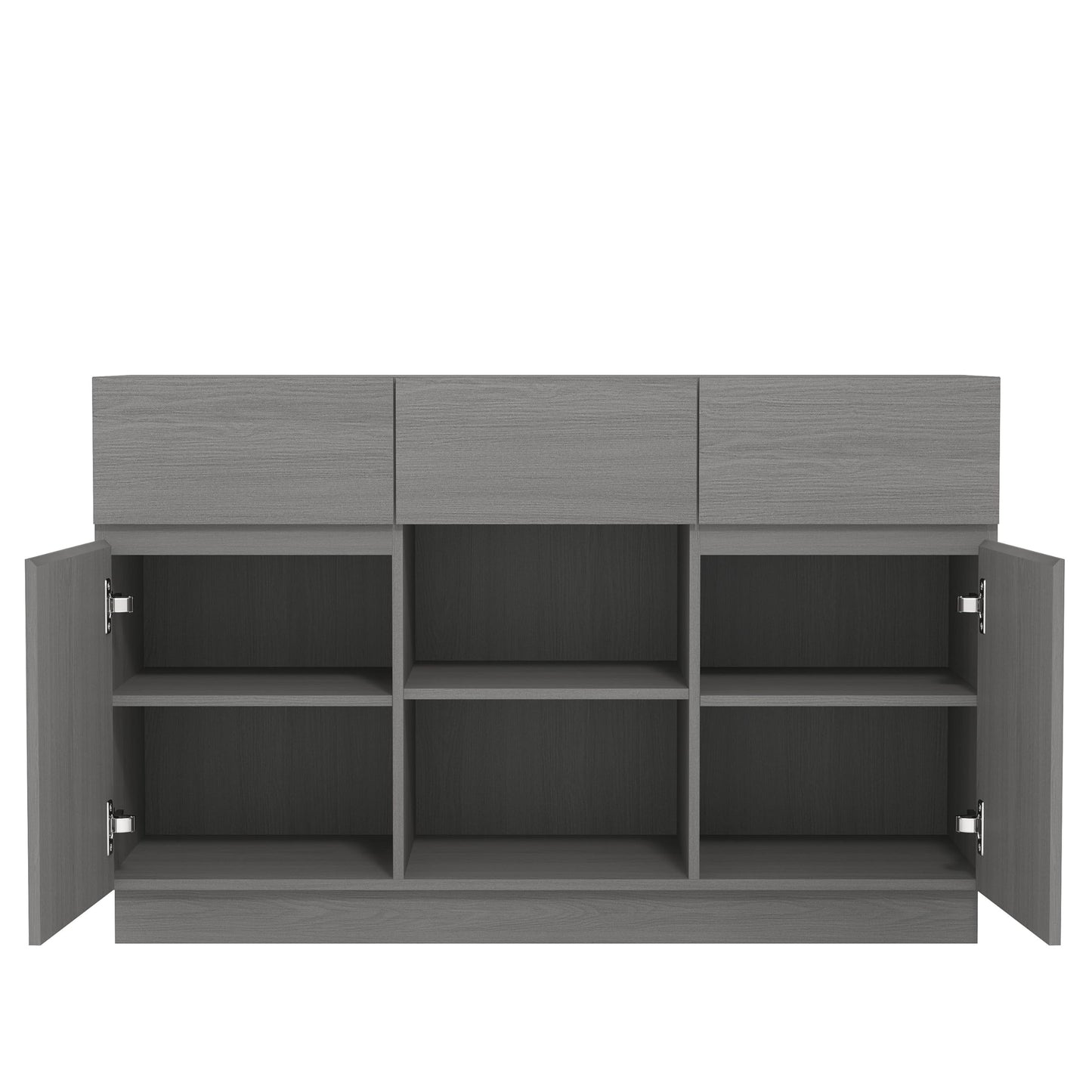 Galano Anderson 2 Door 2 Drawer Sideboard - Cabinet Storage Organizer for Your Home - Storage Sideboard - Adjustable Shelves (Cool Grey Oak)