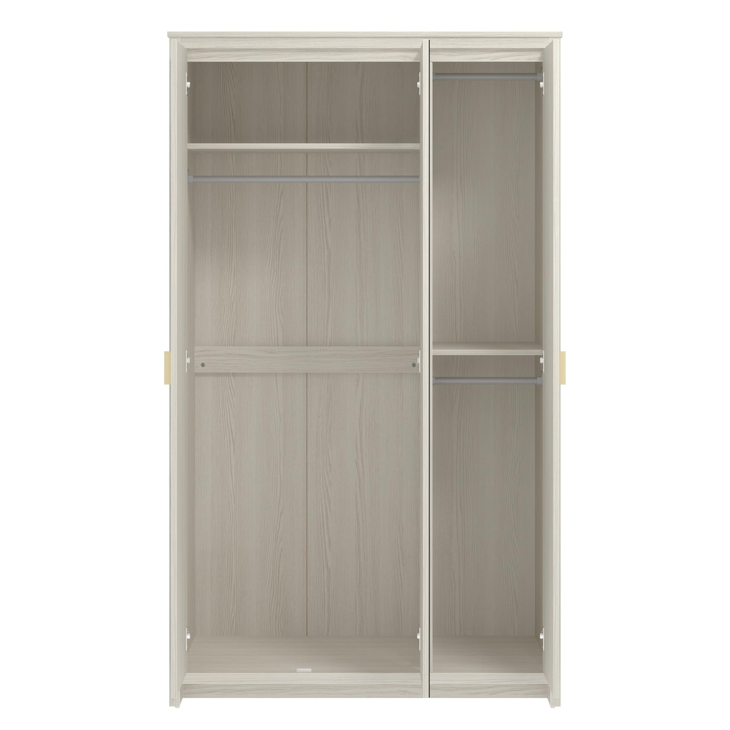 Galano Bonny 2 Door Wardrobe with Mirror - Stylish & Sturdy Wardrobe with Bar Gold Handle - Bedroom Furniture Unit with Hanging Rail Storage (Oslo Oak)