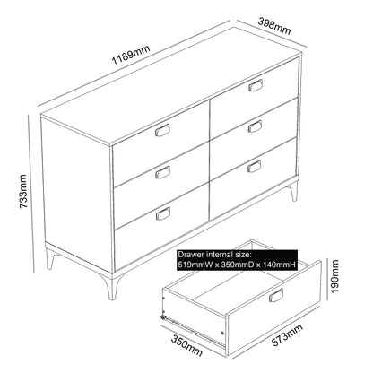 Galano Lawrence 2 Drawer Bedside Table - Bedside Dresser for Bedroom - Organizers and Storage Cabinet for Hallway, Entryway, Living Room, (Knotty Oak)