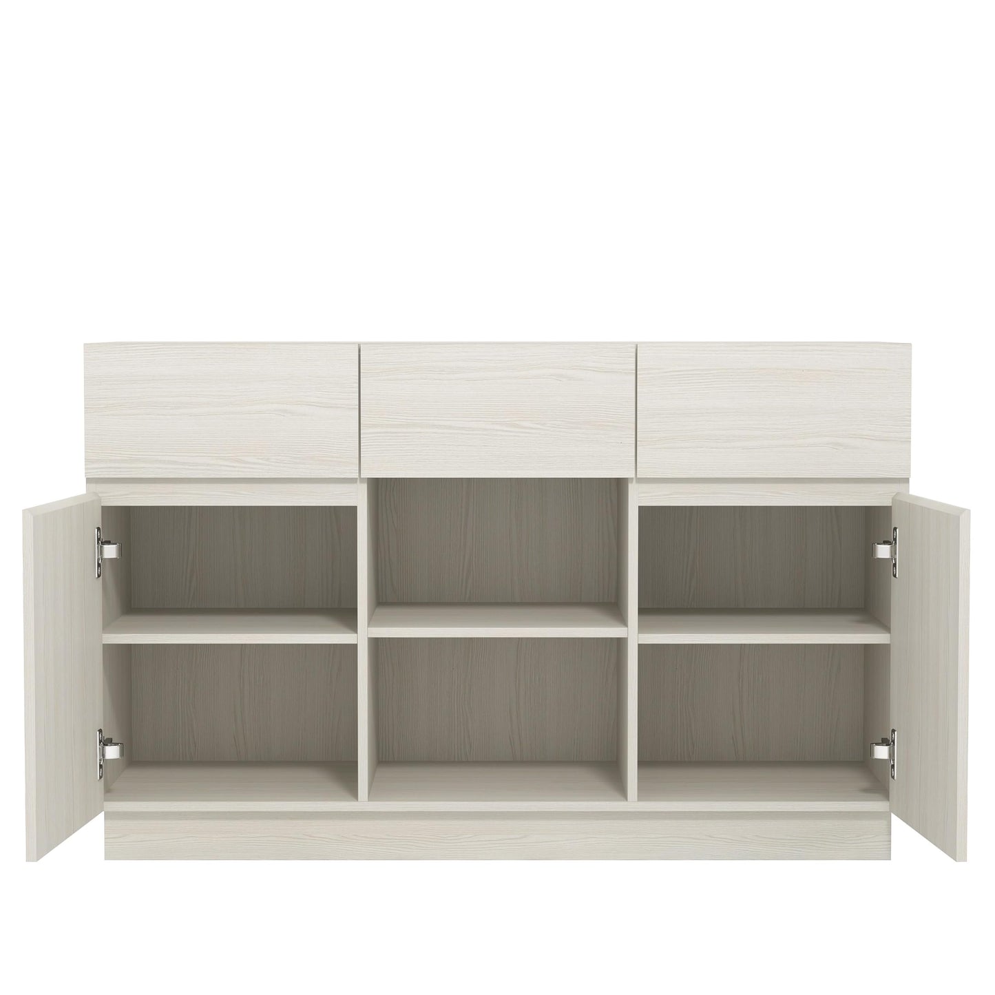 Galano Anderson 2 Door 2 Drawer Sideboard - Cabinet Storage Organizer for Your Home - Storage Sideboard - Adjustable Shelves (Cool Grey Oak)