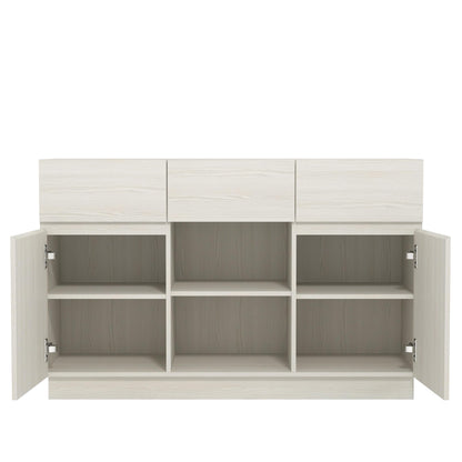 Galano Anderson 2 Door 2 Drawer Sideboard - Cabinet Storage Organizer for Your Home - Storage Sideboard - Adjustable Shelves (Cool Grey Oak)