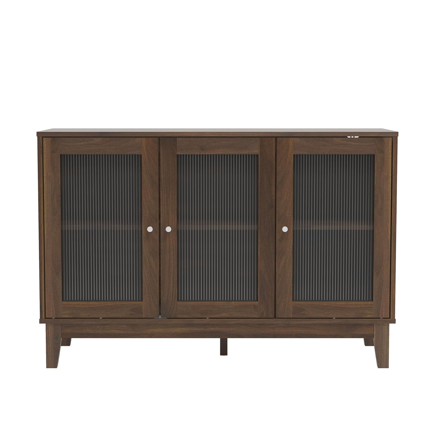 Galano Beverly 3 Door Sideboard - Storage Drawer Cabinet for Living Room, Bedroom, or Kitchen - Freestanding Cabinet for Living Room and Entryway - Walnut