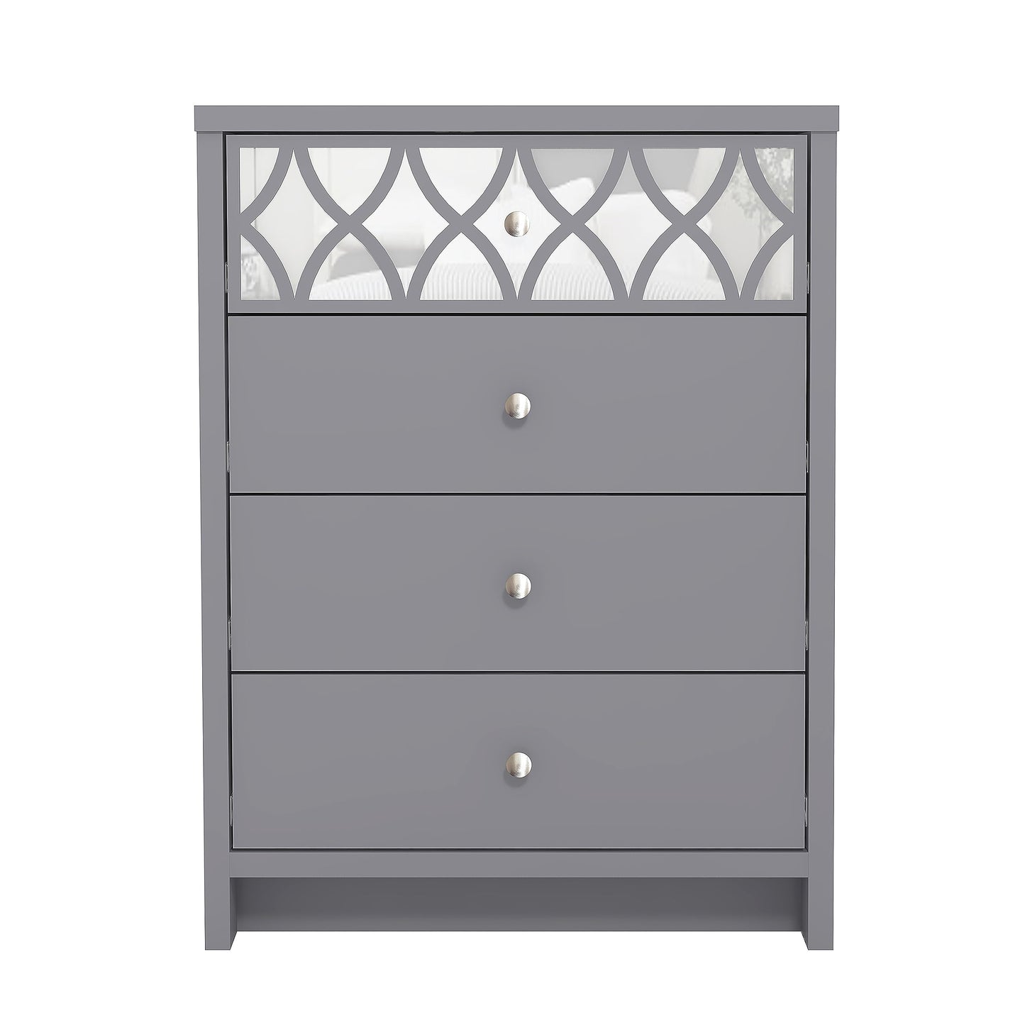 Galano Iris 2 Door 1 Drawer Wardrobe - Bedroom Furniture Unit with Hanging Rail Storage and Drawer, Wardrobe Storage Organizer - Grey