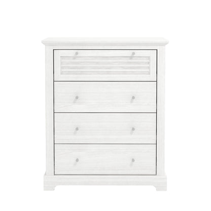 Galano Milan 4 Drawer Chest - Chest of Drawer with Storage for Bedroom - Organizers and Storage Cabinet for Hallway - Entryway or Living Room (Light Grey/Oak)