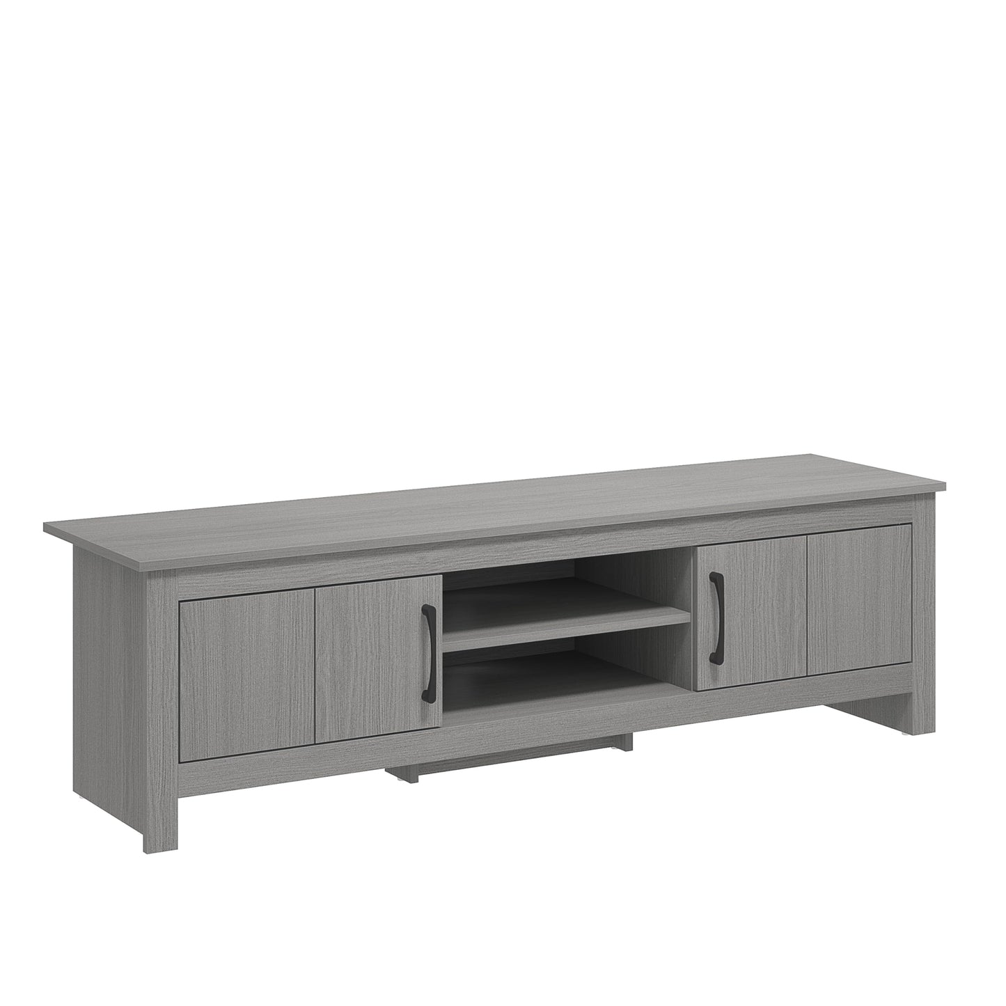 Galano Limestone Wide TV Unit - Entertainment Centre for up to 65" TV - TV Unit with 2 Doors (Dark Grey)