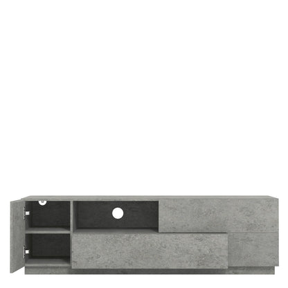 Galano Paxton TV Unit, Entertainment Centre for up to 60" TV, TV Stand Cabinet for Living Room, Large Storage (Concrete)