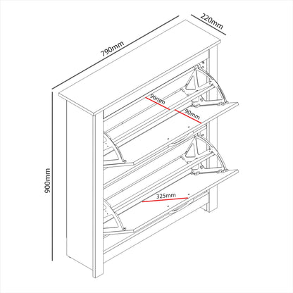 Galano Limestone Shoe Cabinet - 2 Door Shoe Storage Cabinet - Organizers and Storage Cabinet for Hallway - Entryway or Living Room (Dark Grey)