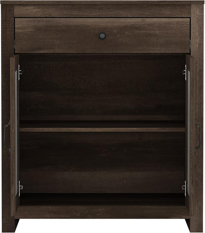 Galano Millicent Accent Cabinet, Storage Cabinet with Drawer, Buffet Cabinet with Storage for Kitchen, Living Room, 15.67" D x 30.94" W x 35.43" H, Dark Dusty Oak