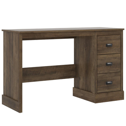 Galano Bristol Study Desk - 3 Drawers Storage Unit - Engineered Wood Desk with Storage Cabinet - Computer Desk, Writing Table, PC Workstation for Home Office (Knotty Oak)