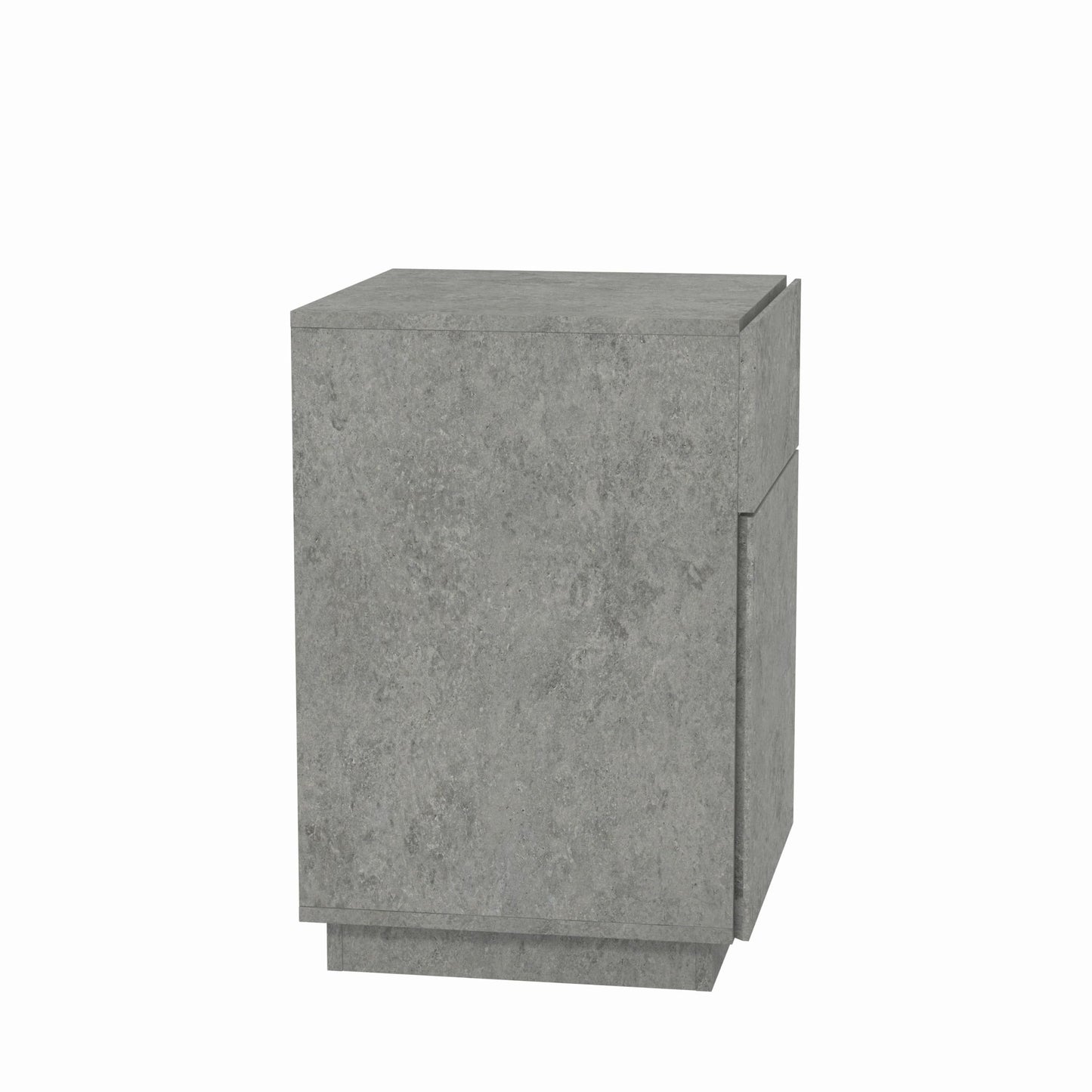 Galano Paxton Bedside Table - Stylish Slim Side Table with Storage - Bedroom Furniture - Storage Cabinet for Hallway Entryway or Bedroom- (Paxton, Concrete)