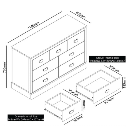 Galano Bristol Dresser - 4 Drawer Chest - Tall Drawer Chest with Storage for Bedroom - Chest of Drawers for Clothes -Organizers & Storage Cabinet for Hallway, Entryway, Living Room - Dusty Grey Oak