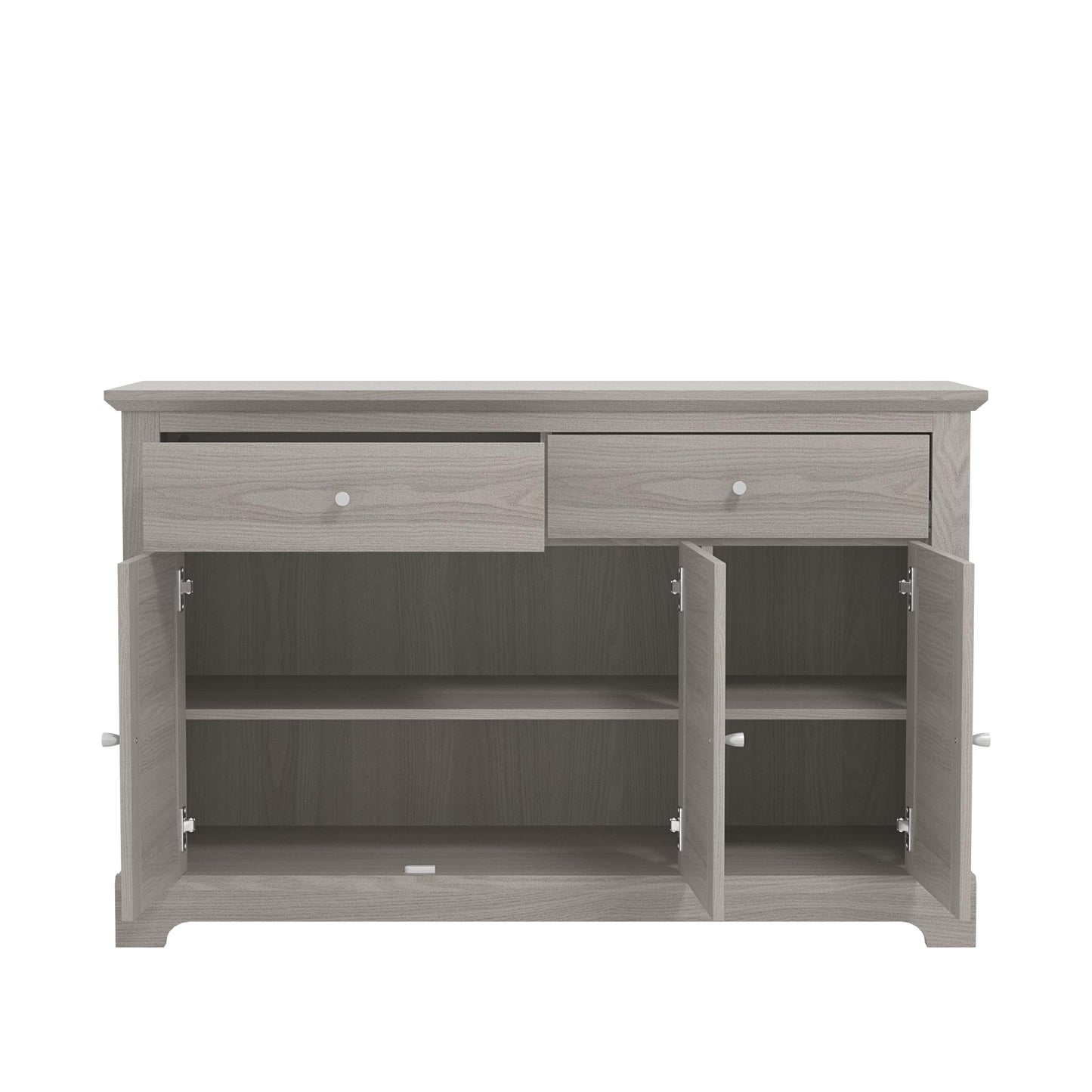 Galano Milan 3 Door 2 Drawer Sideboard - Cabinet Storage Organizer for Your Home - Storage Sideboard - Adjustable Shelves - Warm Grey Oak