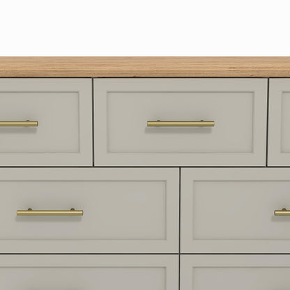 Galano Cleverton 4 Drawer Chest - Chest of Drawers with Storage for Bedroom - Closet Organizers and Storage Cabinet for Hallway, Entryway (Light Grey/Oak)