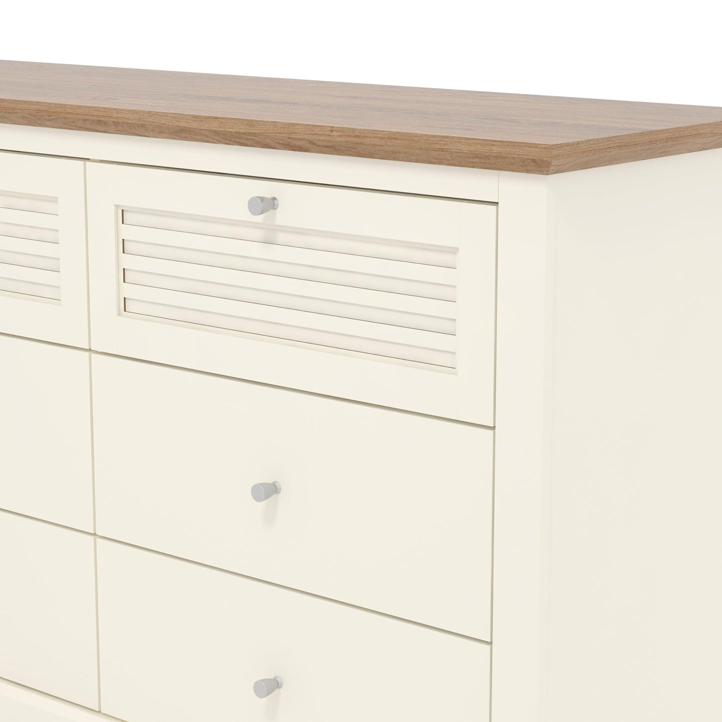 Galano Milan 4 Drawer Chest - Chest of Drawer with Storage for Bedroom - Organizers and Storage Cabinet for Hallway - Entryway or Living Room (Ivory/Oak,)