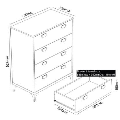 Galano Lawrence 2 Drawer Bedside Table - Bedside Dresser for Bedroom - Organizers and Storage Cabinet for Hallway, Entryway, Living Room, (Knotty Oak)