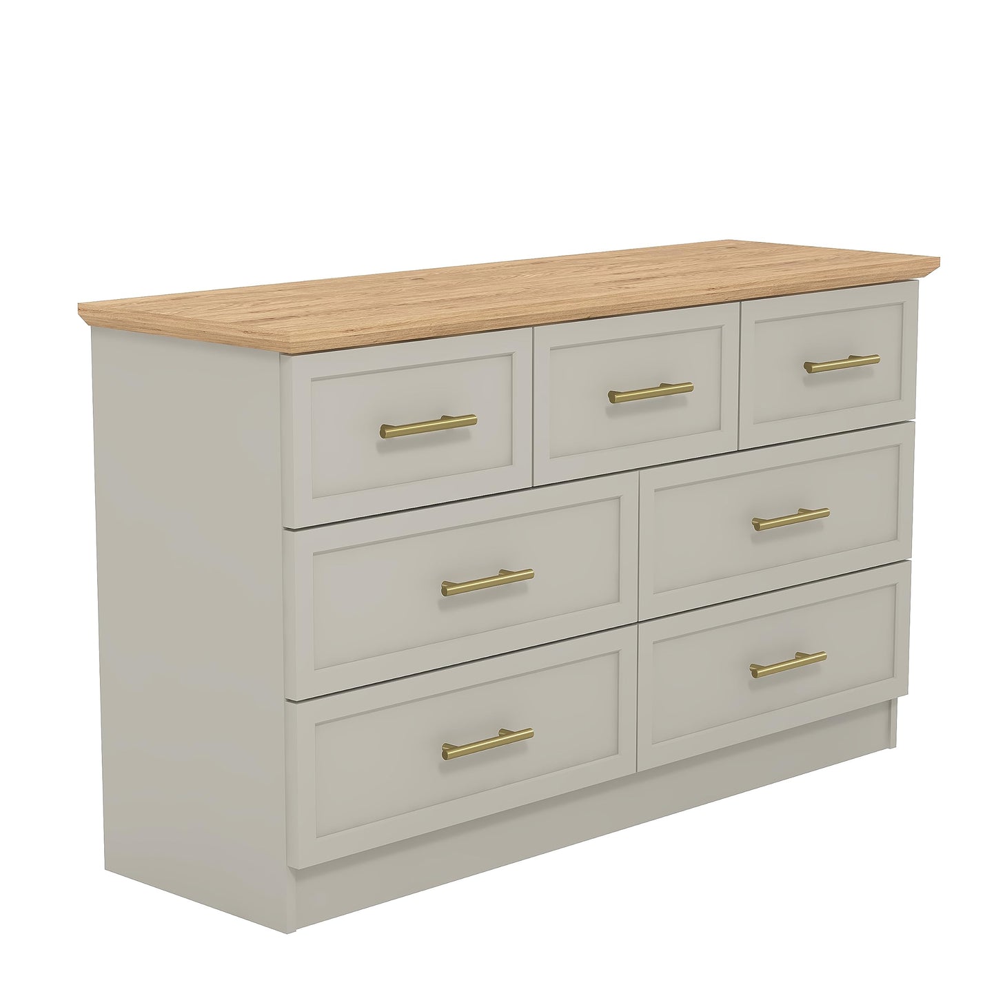 Galano Cleverton 4 Drawer Chest - Chest of Drawers with Storage for Bedroom - Closet Organizers and Storage Cabinet for Hallway, Entryway (Light Grey/Oak)