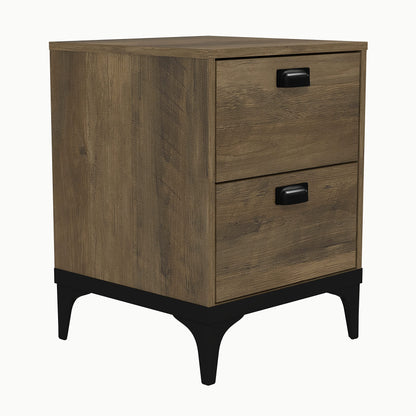 Galano Lawrence 2 Drawer Bedside Table - Bedside Dresser for Bedroom - Organizers and Storage Cabinet for Hallway, Entryway, Living Room, (Knotty Oak)